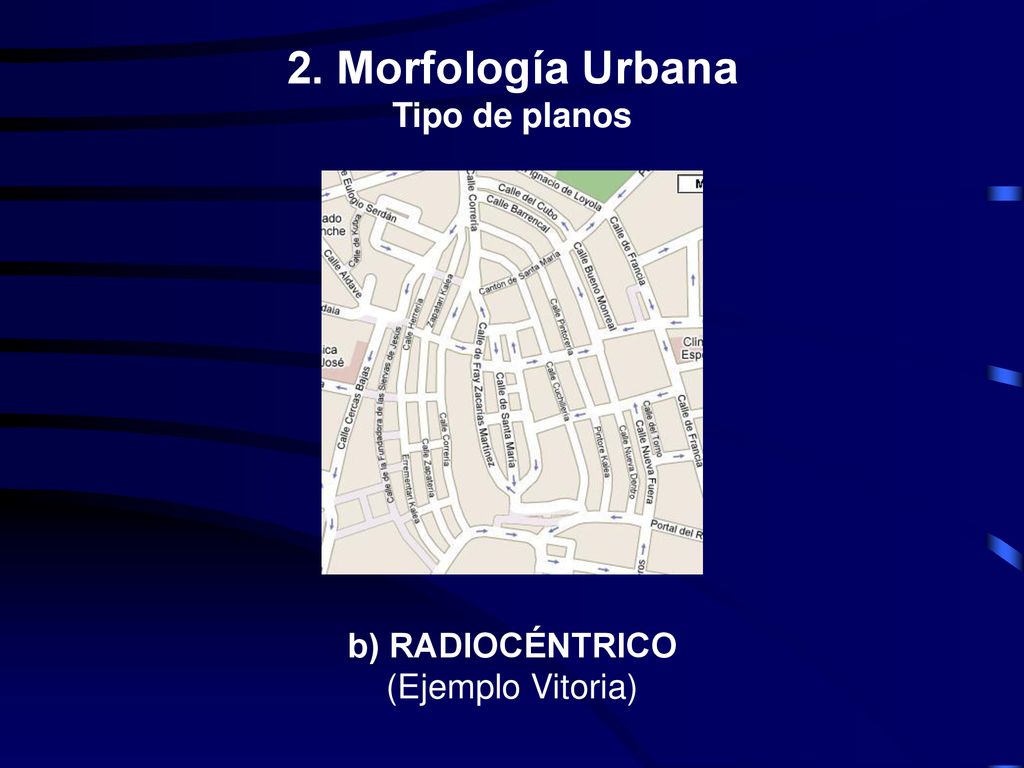 2. Morfología Urbana Tipo de planos b) RADIOCÉNTRICO (Ejemplo Vitoria)