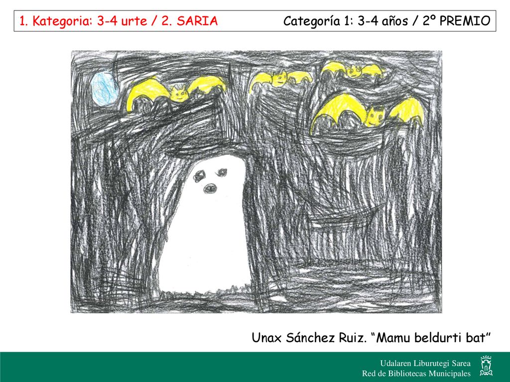 1. Kategoria: 3-4 urte / 2. SARIA Categoría 1: 3-4 años / 2º PREMIO