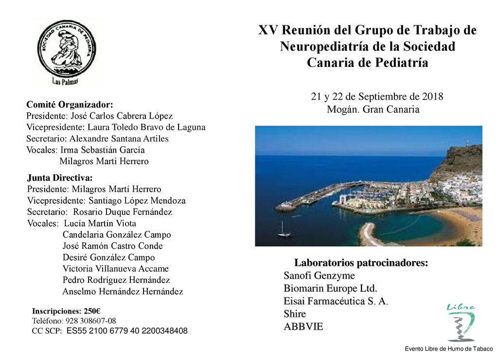 XV Reunión del Grupo de Trabajo de Neuropediatría de la Sociedad Canaria de Pediatría