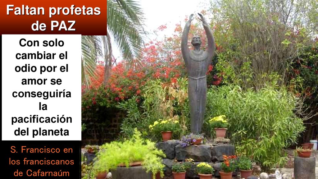 Faltan profetas de PAZ. Con solo cambiar el odio por el amor se conseguiría. la pacificación del planeta.