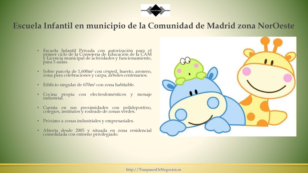 Escuela Infantil en municipio de la Comunidad de Madrid zona NorOeste