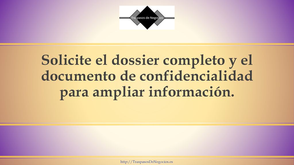 Solicite el dossier completo y el documento de confidencialidad para ampliar información.