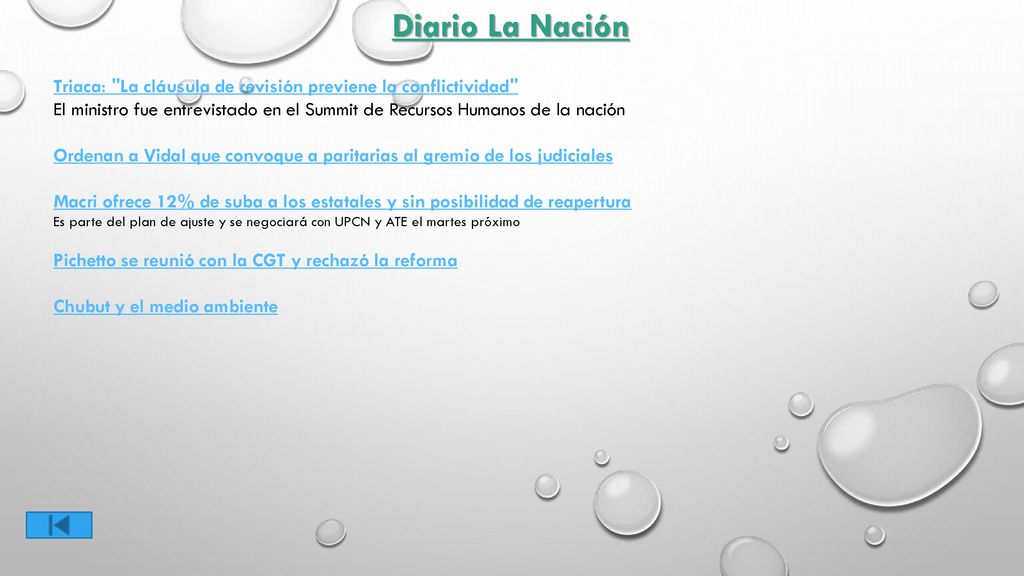 Diario La Nación Triaca: La cláusula de revisión previene la conflictividad