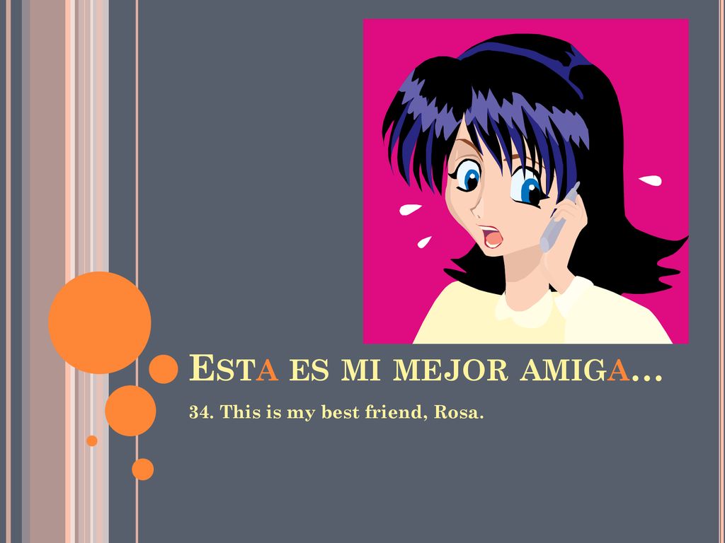 Esta es mi mejor amiga… 34. This is my best friend, Rosa.