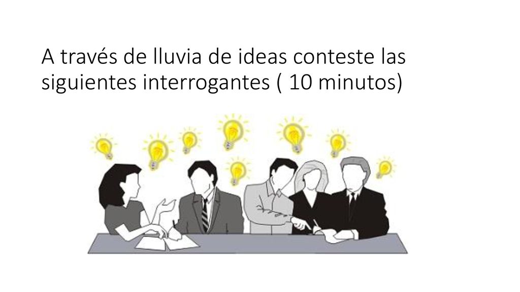 A través de lluvia de ideas conteste las siguientes interrogantes ( 10 minutos)