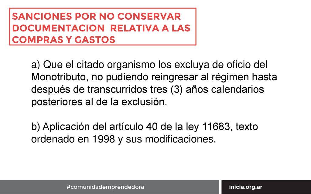 SANCIONES POR NO CONSERVAR DOCUMENTACION RELATIVA A LAS COMPRAS Y GASTOS