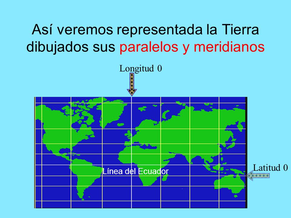 Así veremos representada la Tierra dibujados sus paralelos y meridianos