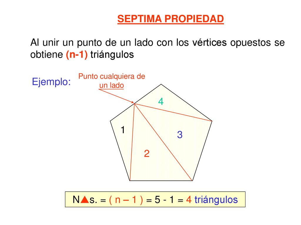 Ns. = ( n – 1 ) = = 4 triángulos