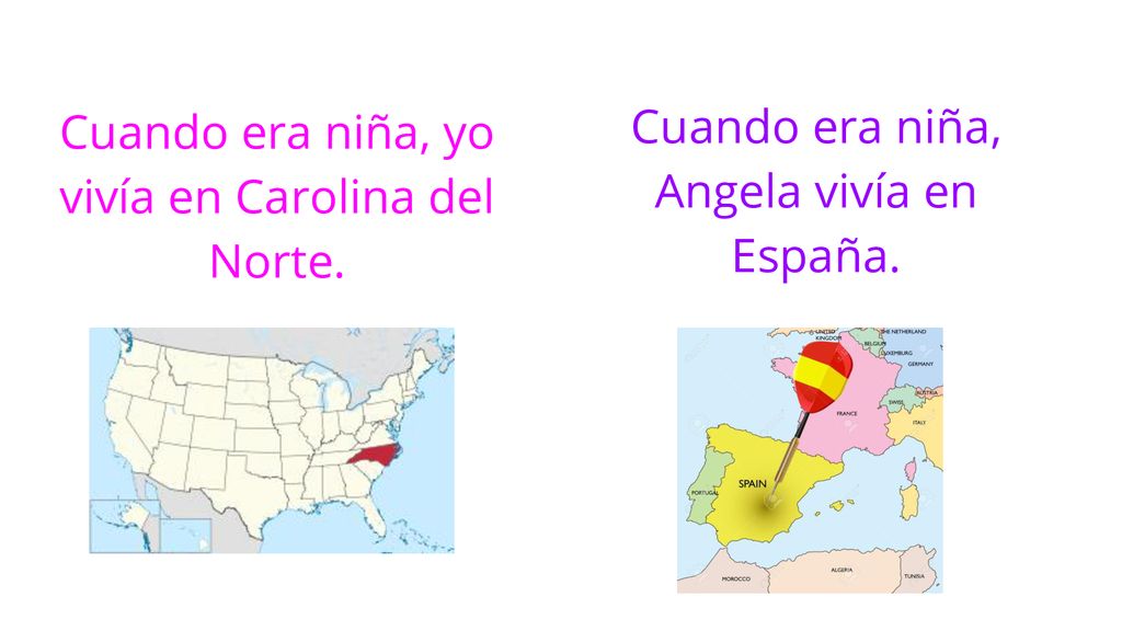 Cuando era niña, yo vivía en Carolina del Norte.