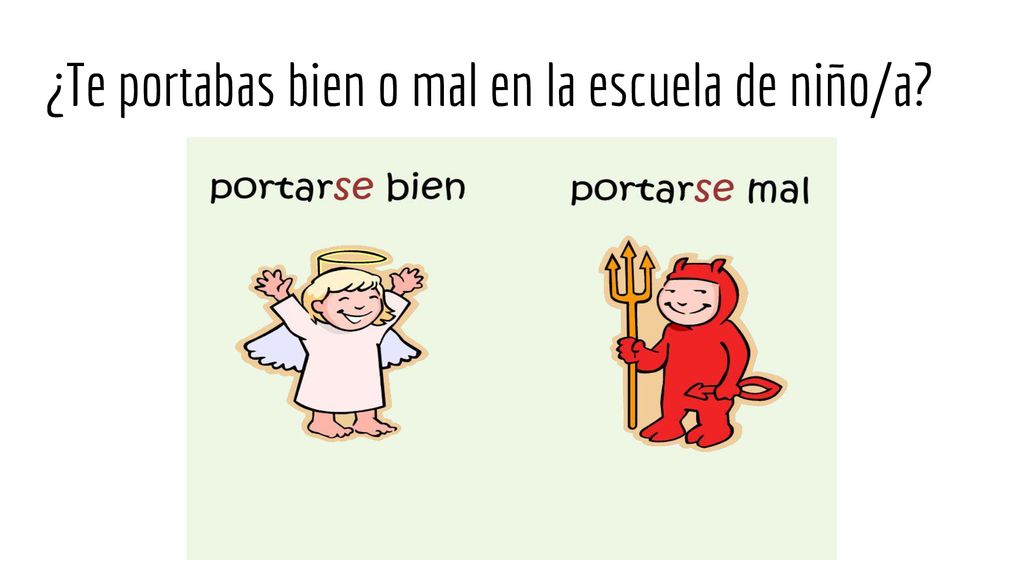¿Te portabas bien o mal en la escuela de niño/a