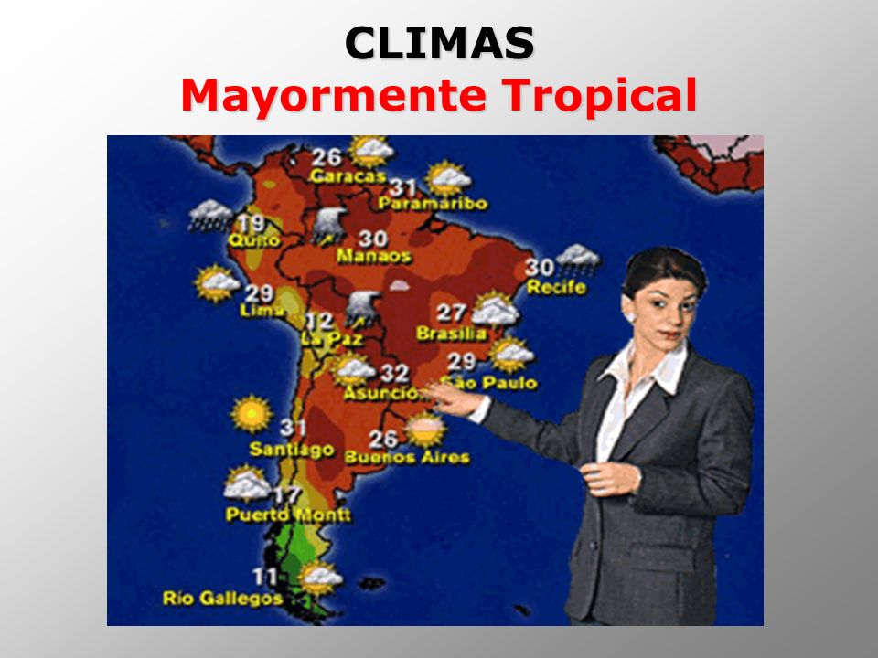 CLIMAS Mayormente Tropical