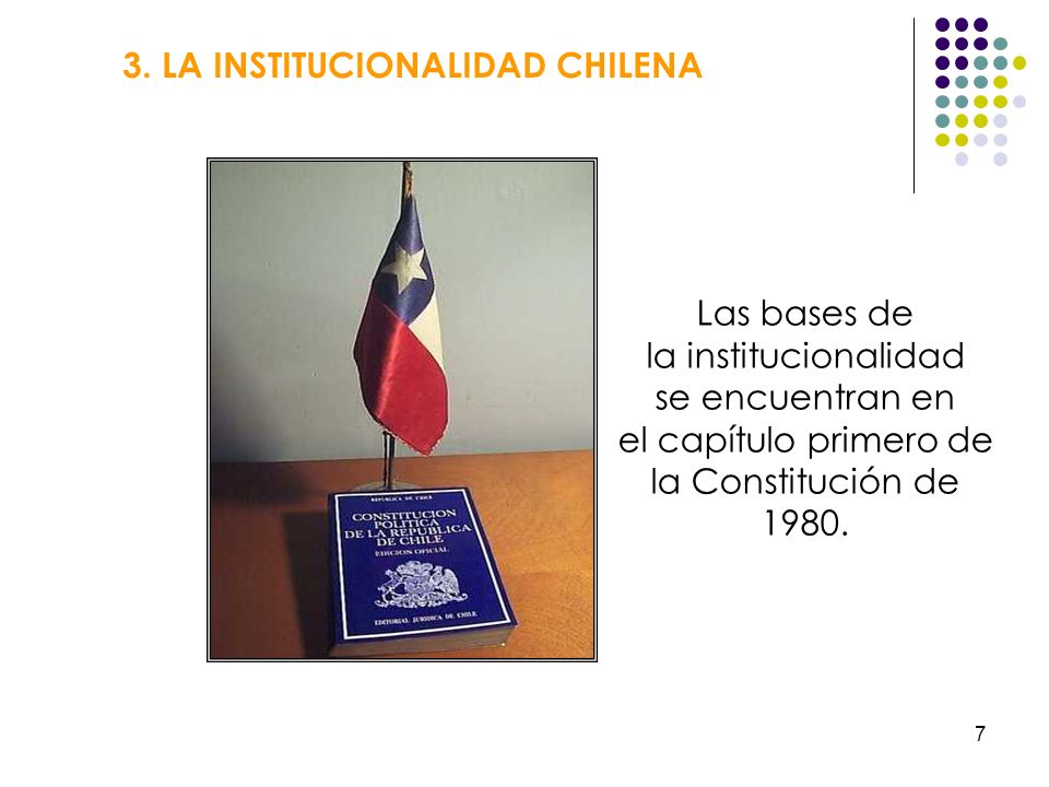 3. LA INSTITUCIONALIDAD CHILENA