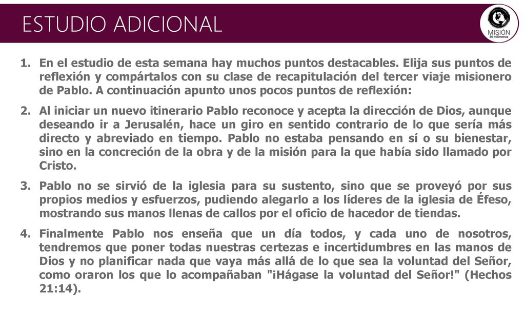 En el estudio de esta semana hay muchos puntos destacables
