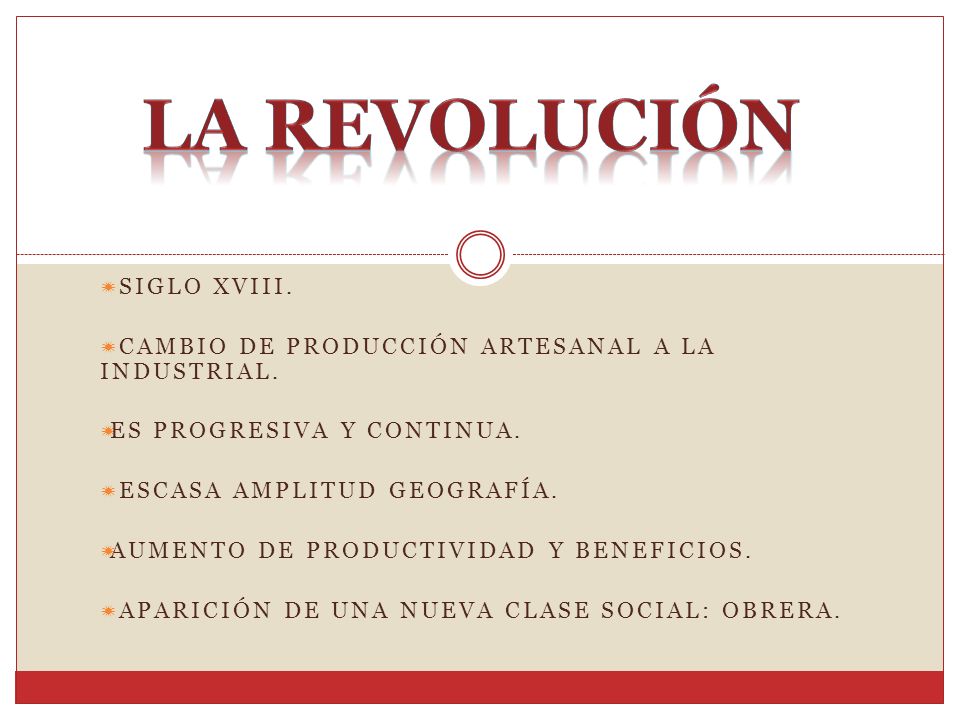 La revolución SIGLO XVIII.