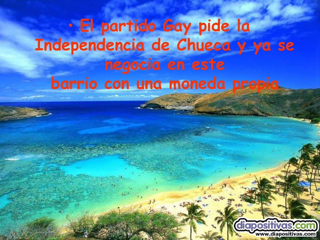 El partido Gay pide la Independencia de Chueca y ya se negocia en este barrio con una moneda propia