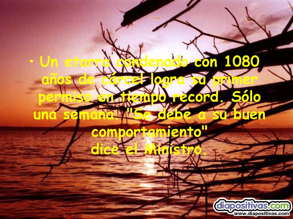 Un etarra condenado con 1080 años de cárcel logra su primer permiso en tiempo record.