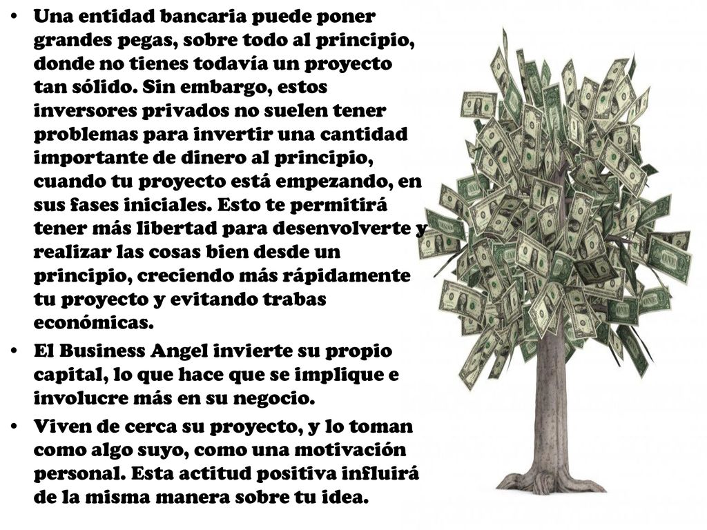 Una entidad bancaria puede poner grandes pegas, sobre todo al principio, donde no tienes todavía un proyecto tan sólido. Sin embargo, estos inversores privados no suelen tener problemas para invertir una cantidad importante de dinero al principio, cuando tu proyecto está empezando, en sus fases iniciales. Esto te permitirá tener más libertad para desenvolverte y realizar las cosas bien desde un principio, creciendo más rápidamente tu proyecto y evitando trabas económicas.