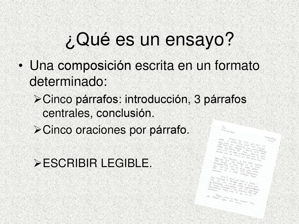 ¿Qué es un ensayo Una composición escrita en un formato determinado: