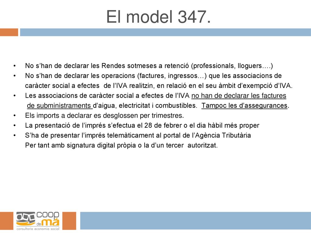 El model 347. No s’han de declarar les Rendes sotmeses a retenció (professionals, lloguers….)