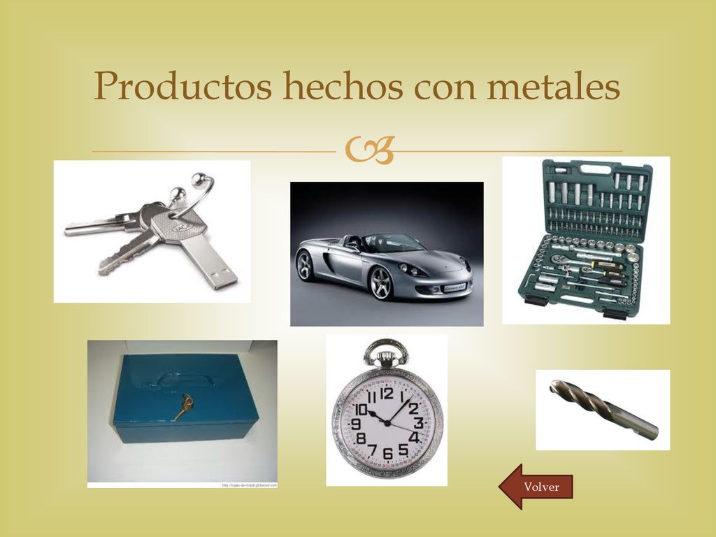 Productos hechos con metales