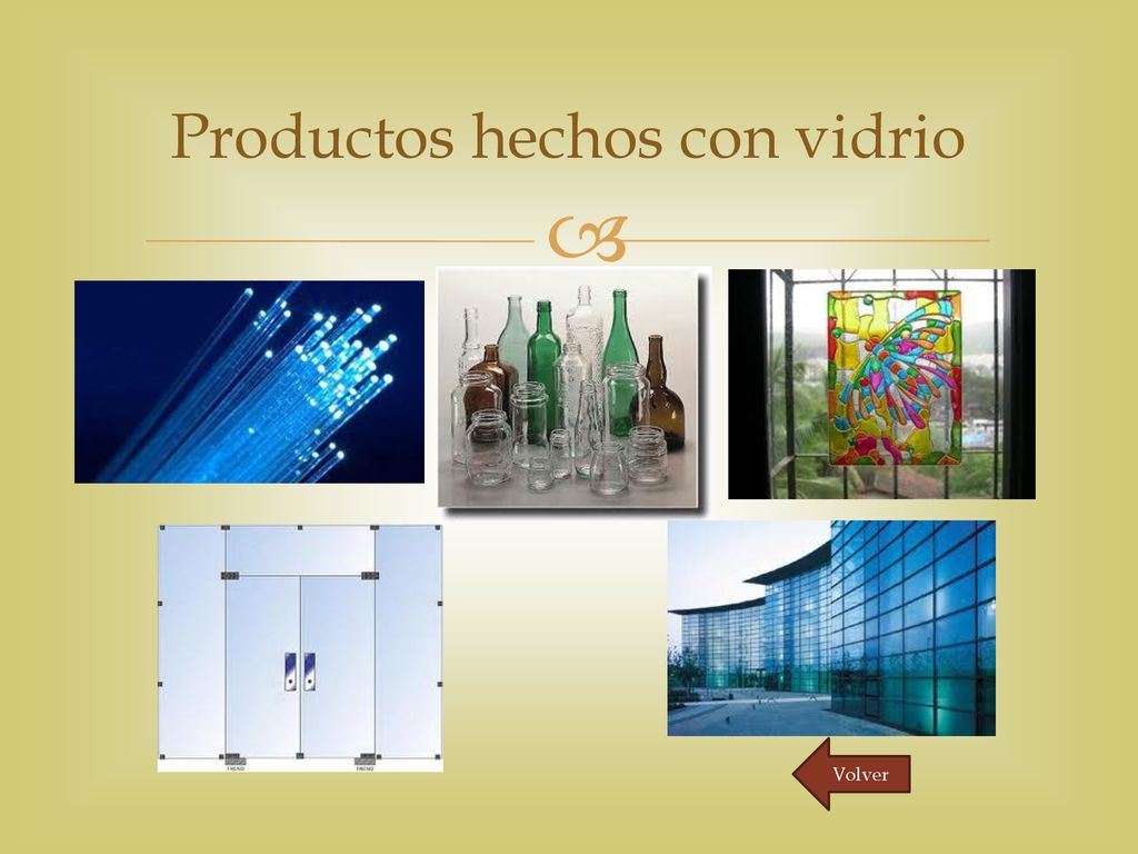Productos hechos con vidrio