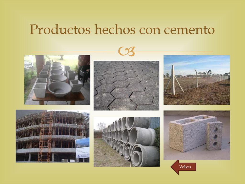 Productos hechos con cemento