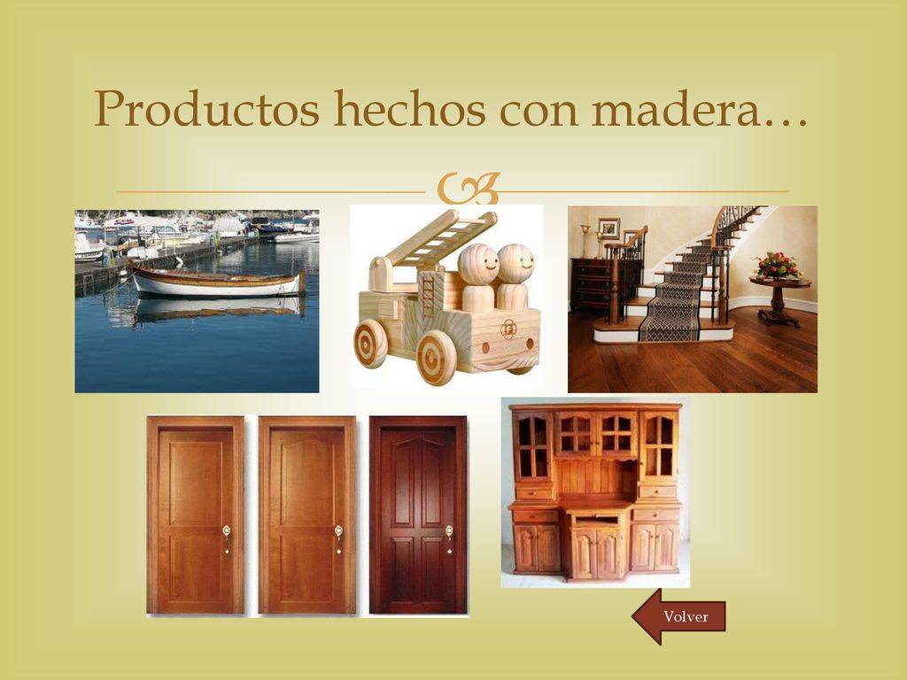 Productos hechos con madera…