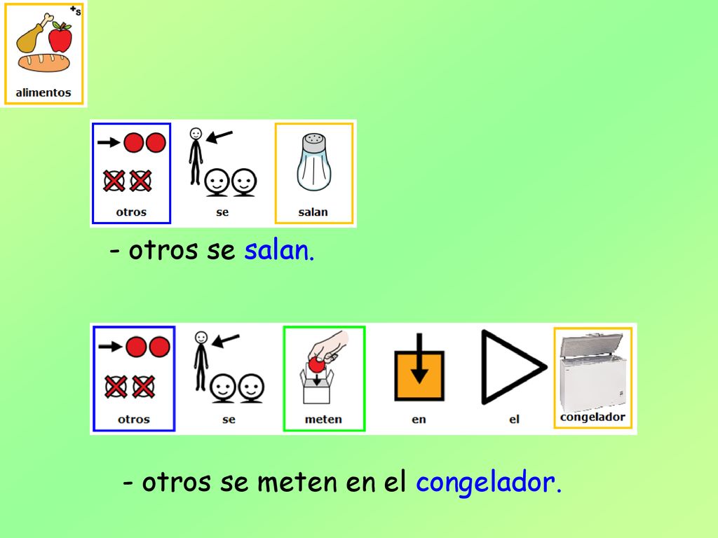 - otros se salan. - otros se meten en el congelador.