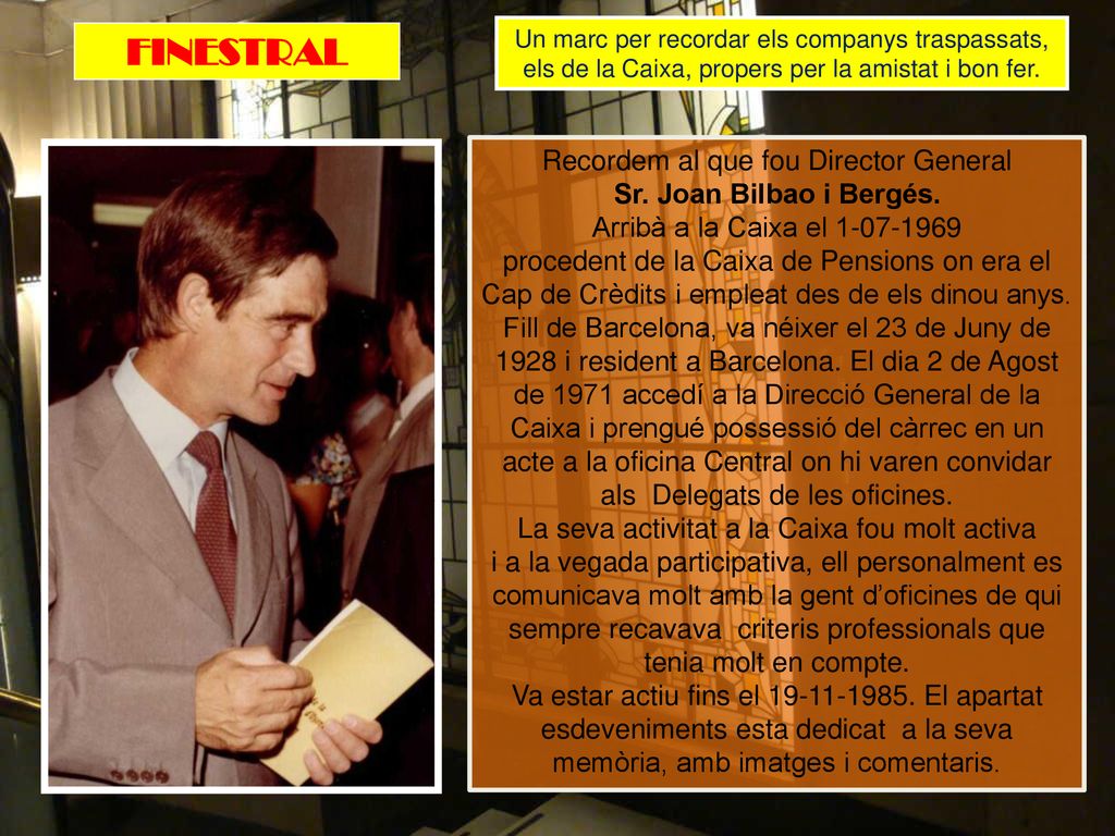 Recordem al que fou Director General