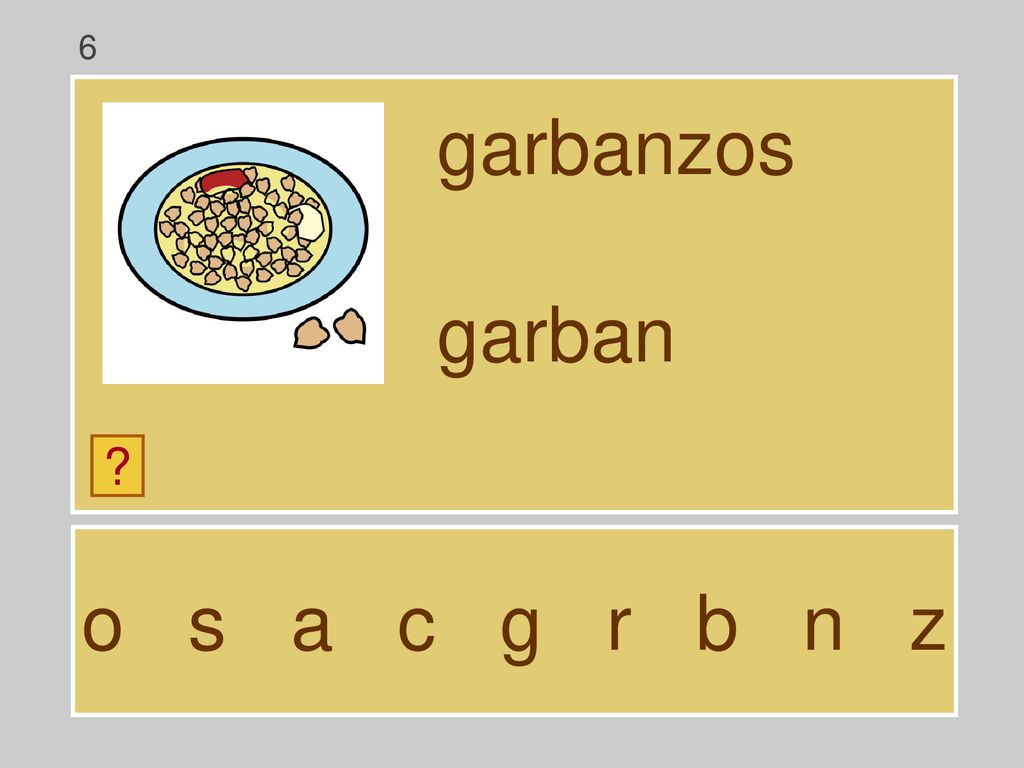 6 garbanzos garban o s a c g r b n z