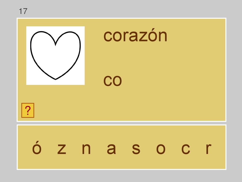 17 corazón co ó z n a s o c r