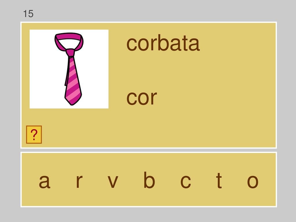 15 corbata cor a r v b c t o