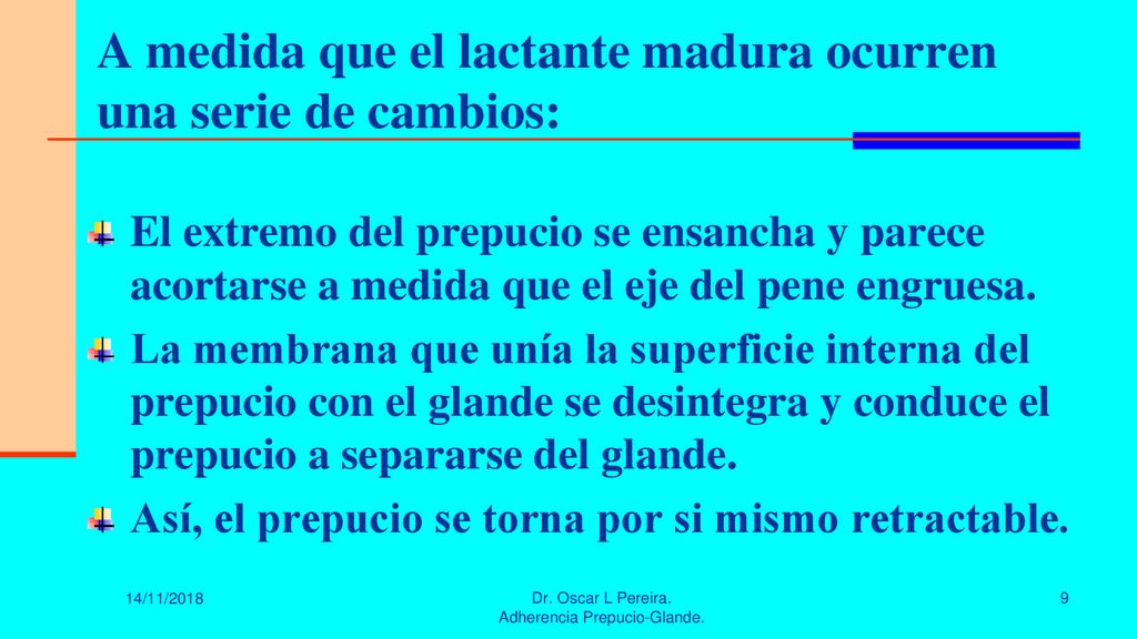 A medida que el lactante madura ocurren una serie de cambios: