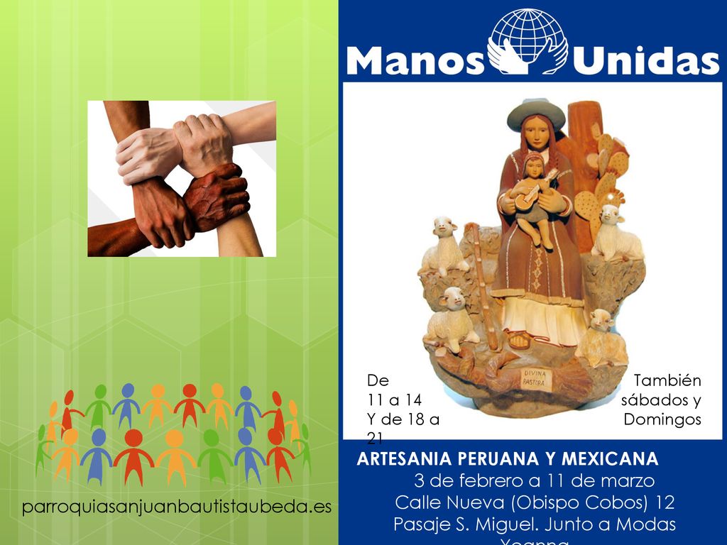 ARTESANIA PERUANA Y MEXICANA 3 de febrero a 11 de marzo