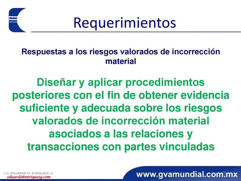 Respuestas a los riesgos valorados de incorrección material