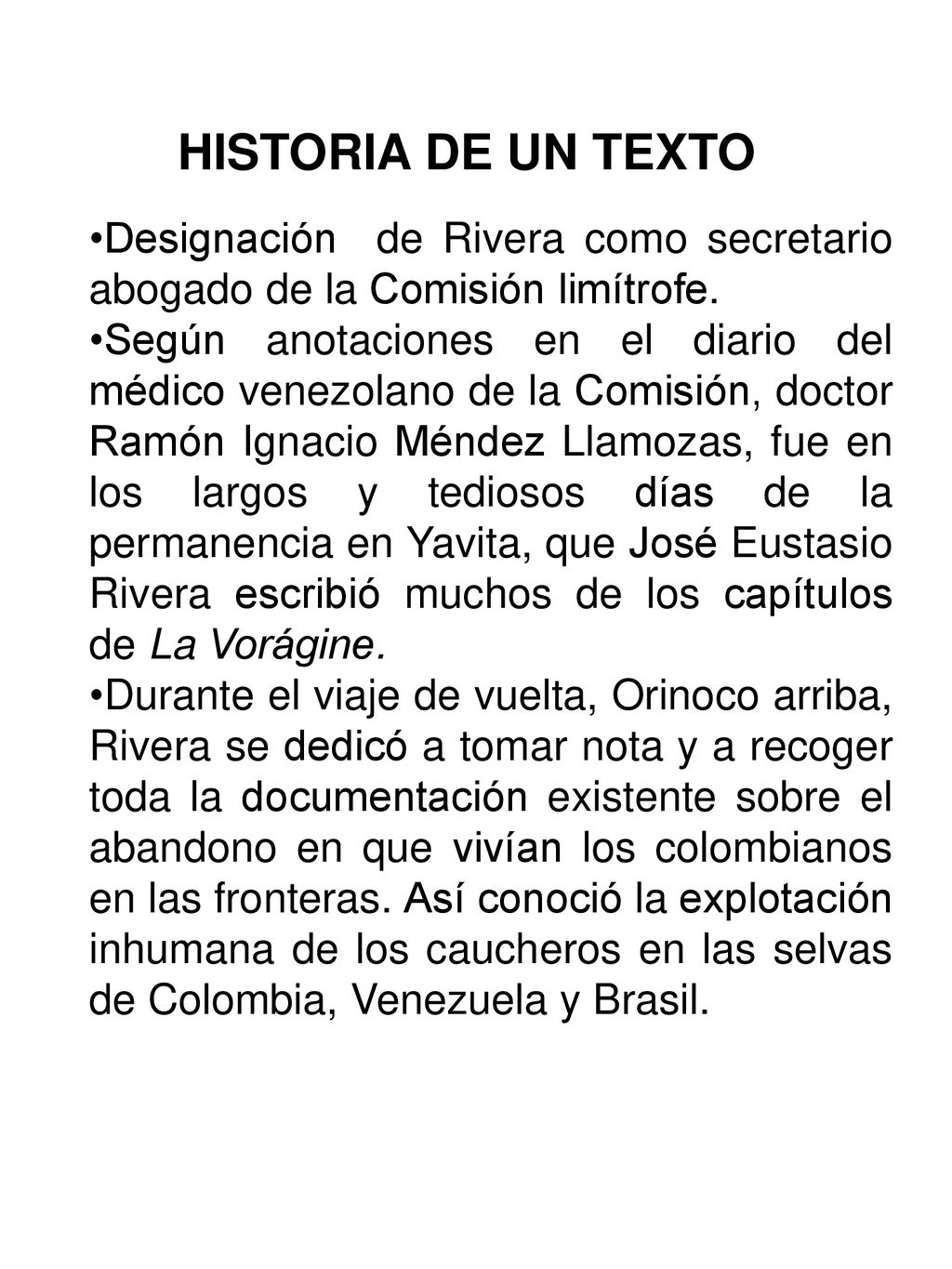 HISTORIA DE UN TEXTO Designación de Rivera como secretario abogado de la Comisión limítrofe.