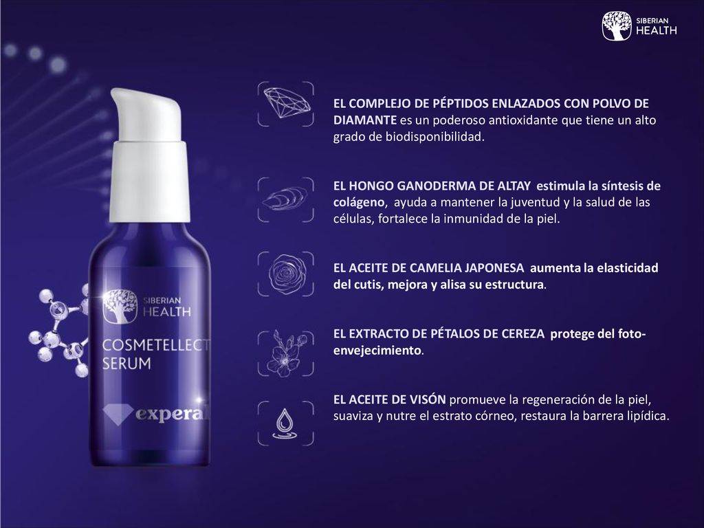 EL COMPLEJO DE PÉPTIDOS ENLAZADOS CON POLVO DE DIAMANTE es un poderoso antioxidante que tiene un alto grado de biodisponibilidad.