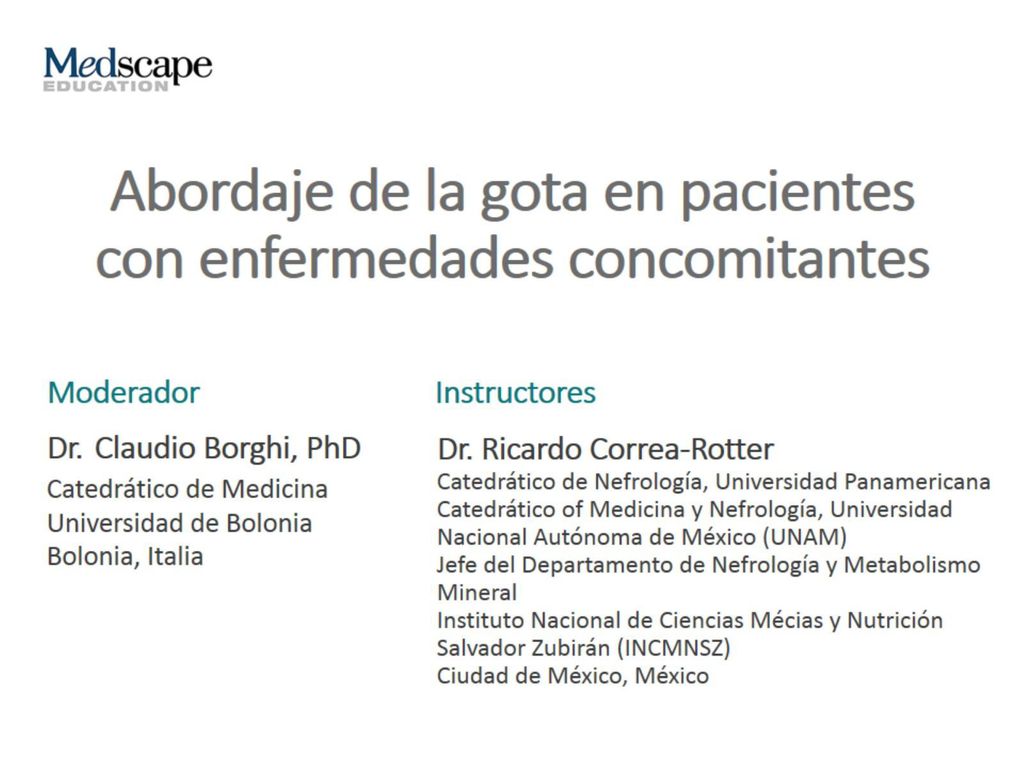 Abordaje de la gota en pacientes con enfermedades concomitantes