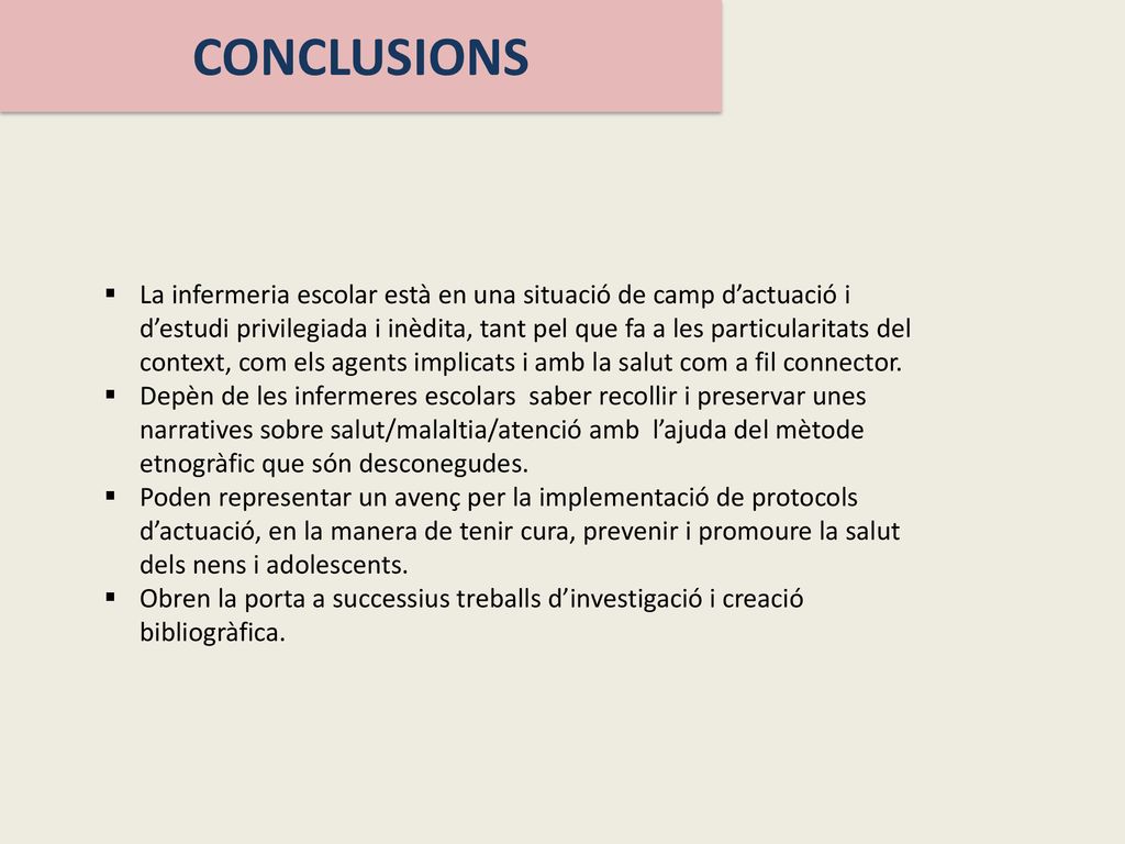 CONCLUSIONS