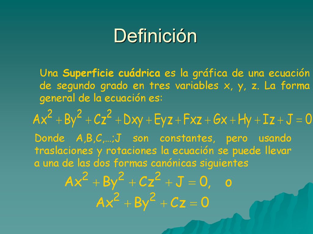 Superficies Cuadricas Ppt Descargar