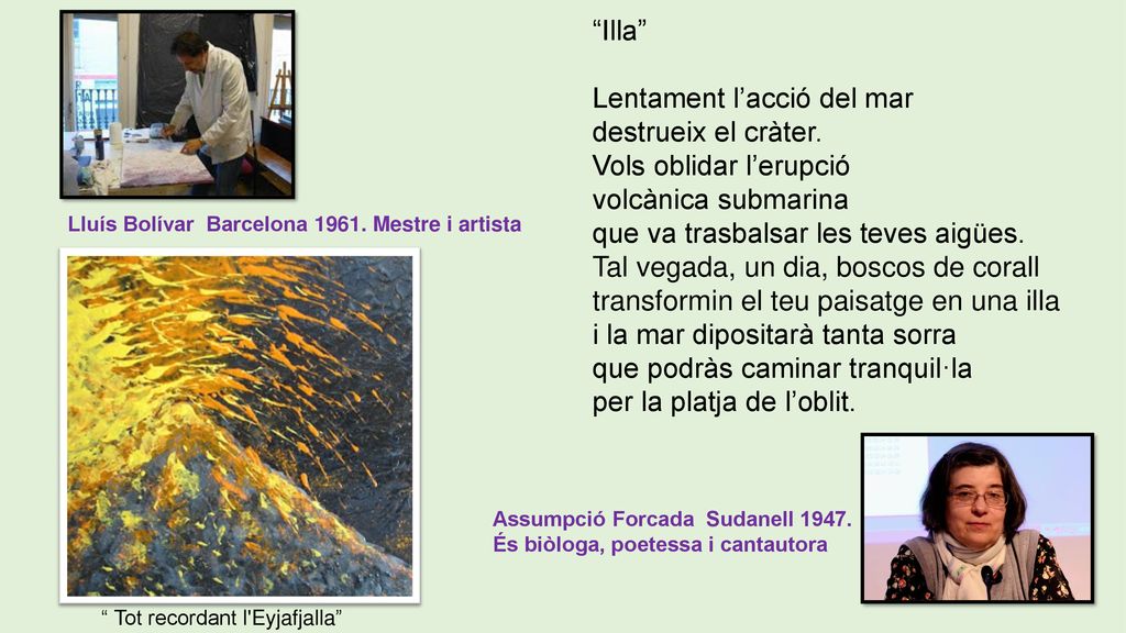 Lentament l’acció del mar destrueix el cràter. Vols oblidar l’erupció