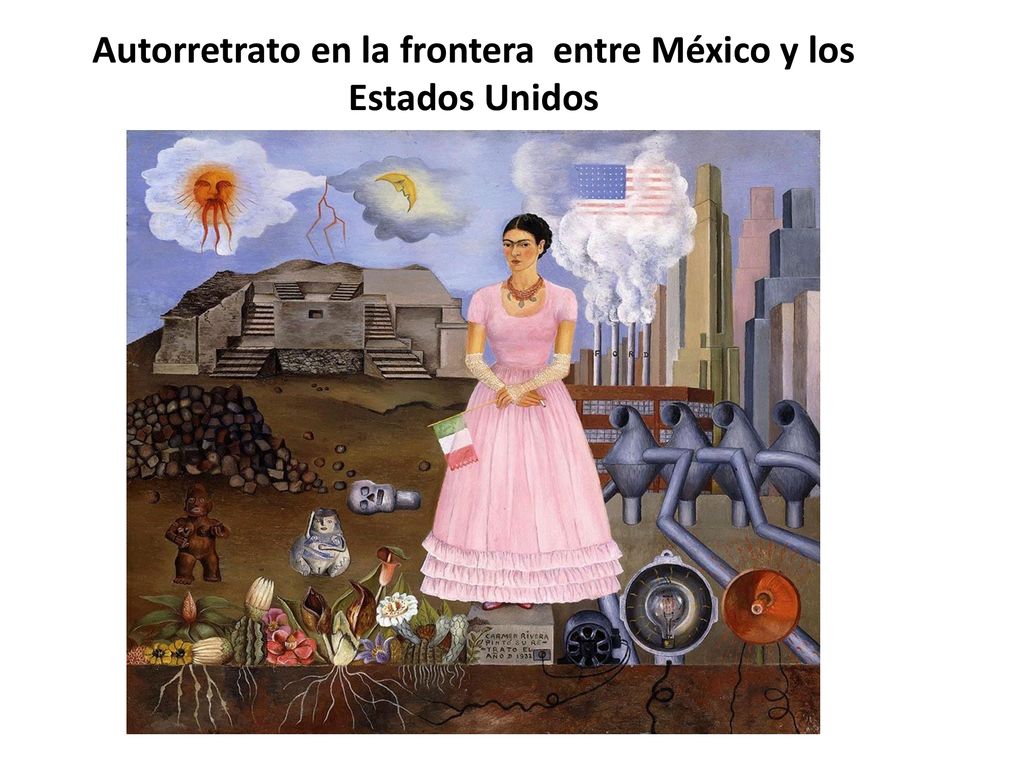 Autorretrato en la frontera entre México y los Estados Unidos