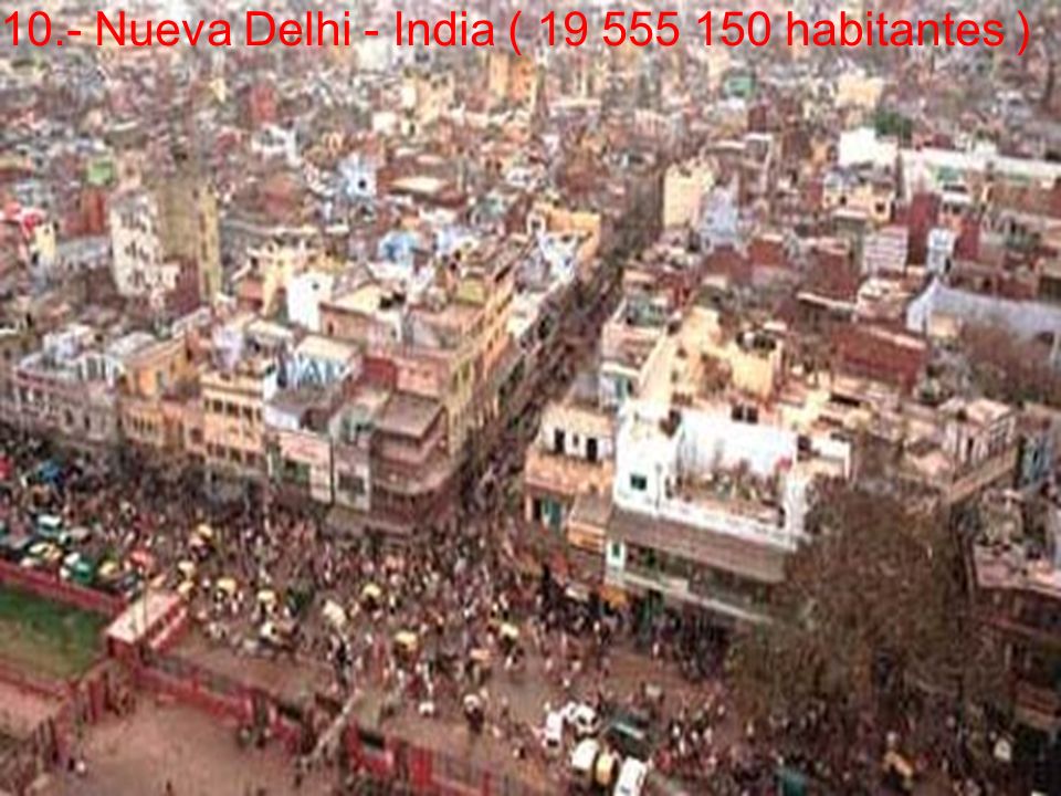 10.- Nueva Delhi - India ( habitantes )