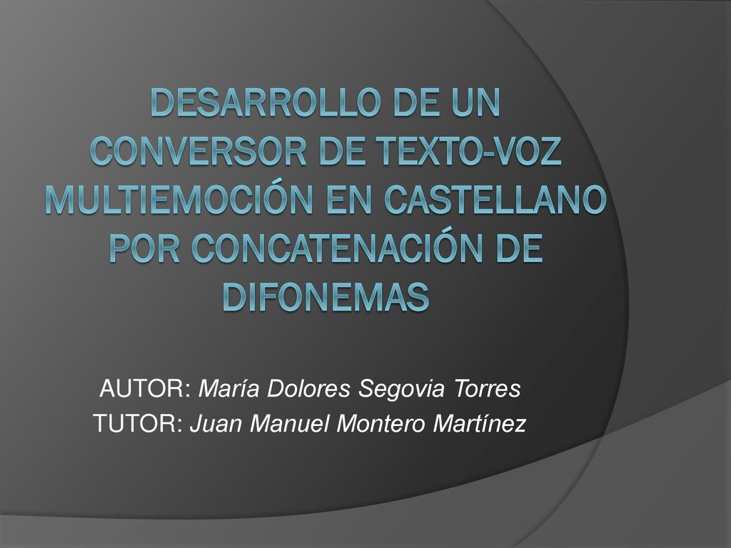 Desarrollo de un conversor de texto-voz multiemoción en castellano por concatenación de difonemas