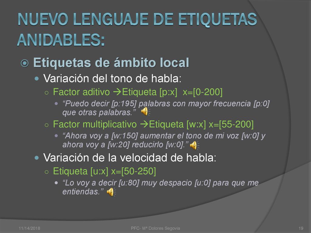 Nuevo lenguaje de etiquetas anidables: