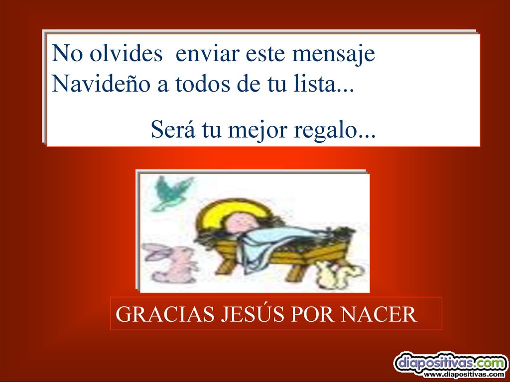 No olvides enviar este mensaje Navideño a todos de tu lista...