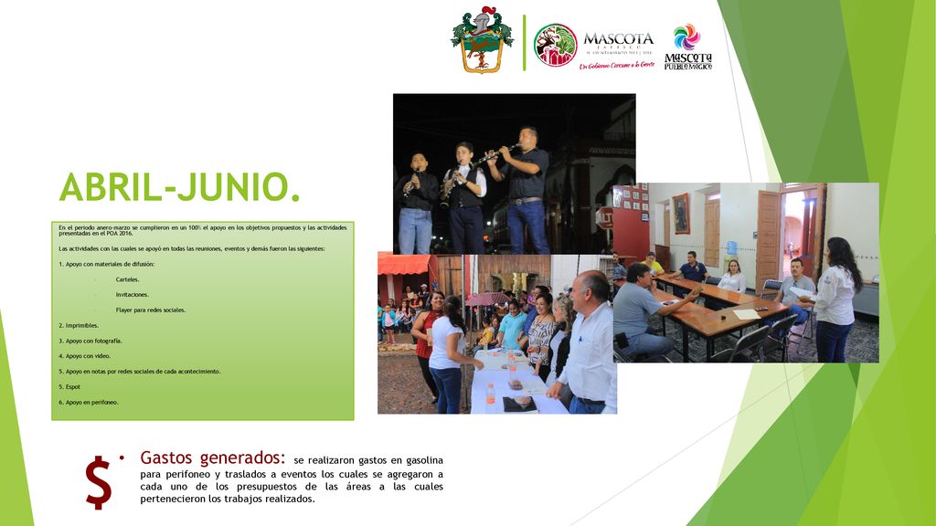 ABRIL-JUNIO. En el periodo anero-marzo se cumplieron en un 100% el apoyo en los objetivos propuestos y las actividades presentadas en el POA