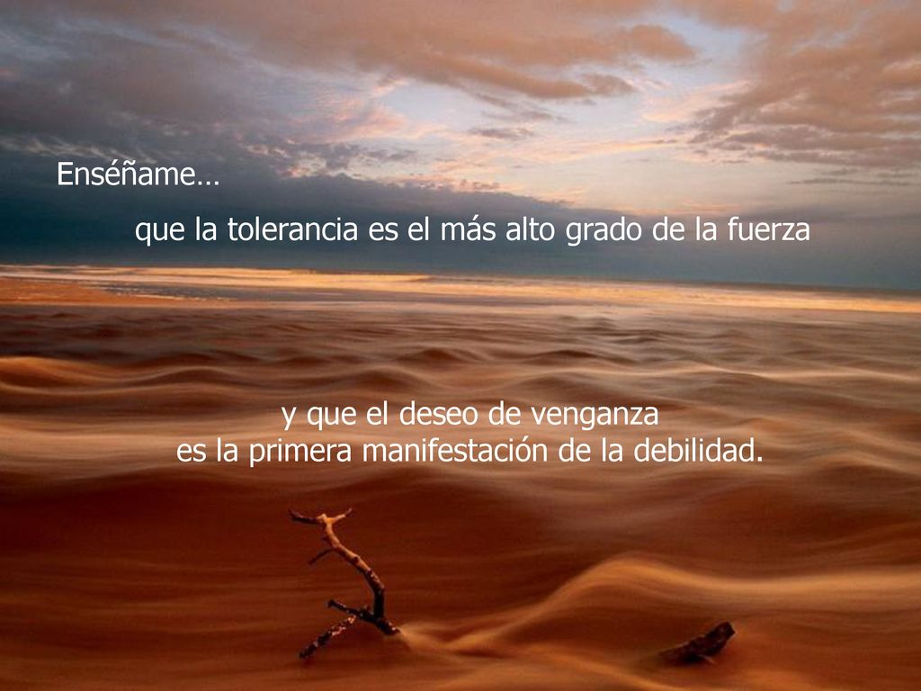 que la tolerancia es el más alto grado de la fuerza