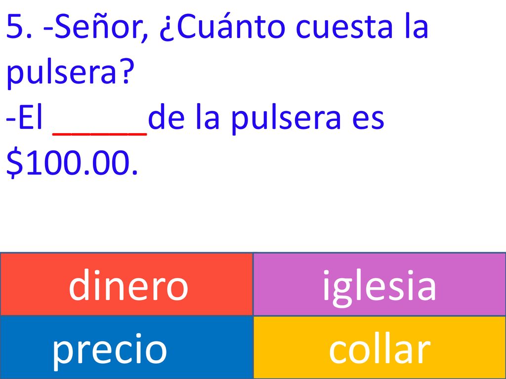 dinero iglesia precio collar 5. -Señor, ¿Cuánto cuesta la pulsera