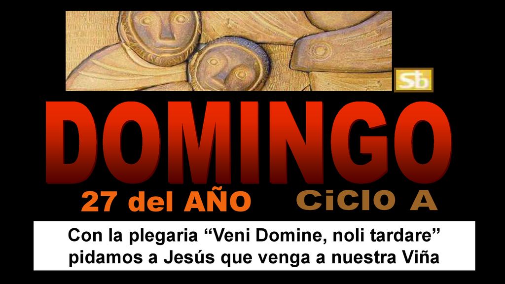 DOMINGO 27 del AÑO. Ciclo A. Con la plegaria Veni Domine, noli tardare pidamos a Jesús que venga a nuestra Viña.